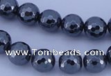 CHE35 16 inches 10mm faceted round hematite beads Wholesale