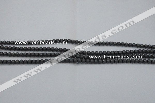 CHE401 15.5 inches 3mm round matte hematite beads wholesale