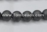 CHE405 15.5 inches 10mm round matte hematite beads wholesale