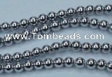 CHE422 15.5 inches 3mm round plated hematite beads wholesale