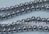 CHE423 15.5 inches 4mm round plated hematite beads wholesale