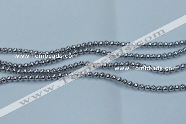 CHE424 15.5 inches 6mm round plated hematite beads wholesale