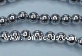 CHE425 15.5 inches 8mm round plated hematite beads wholesale