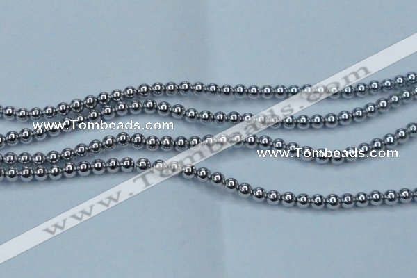 CHE425 15.5 inches 8mm round plated hematite beads wholesale