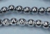 CHE427 15.5 inches 12mm round plated hematite beads wholesale