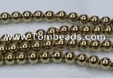 CHE432 15.5 inches 4mm round plated hematite beads wholesale