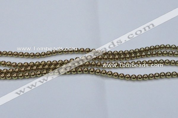 CHE433 15.5 inches 6mm round plated hematite beads wholesale