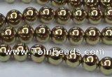 CHE434 15.5 inches 8mm round plated hematite beads wholesale