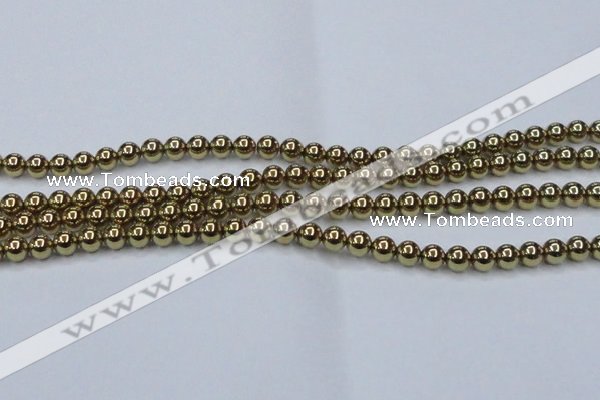 CHE434 15.5 inches 8mm round plated hematite beads wholesale