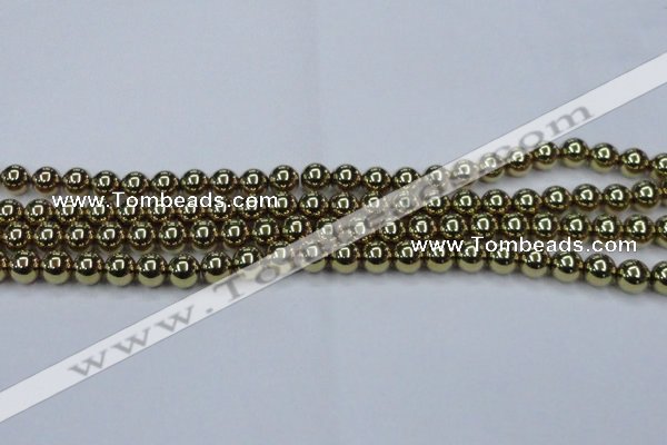 CHE435 15.5 inches 10mm round plated hematite beads wholesale