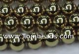 CHE436 15.5 inches 12mm round plated hematite beads wholesale