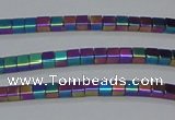 CHE453 15.5 inches 2*2mm cube plated hematite beads wholesale