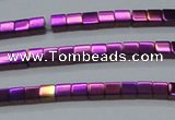 CHE454 15.5 inches 2*2mm cube plated hematite beads wholesale