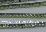 CHE560 15.5 inches 1*2*2mm square plated hematite beads wholesale