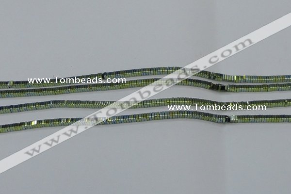 CHE560 15.5 inches 1*2*2mm square plated hematite beads wholesale