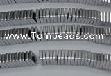 CHE568 15.5 inches 1*3*3mm square plated hematite beads wholesale