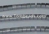 CHE590 15.5 inches 2*2mm cube plated hematite beads wholesale