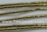 CHE596 15.5 inches 2*2.5mm tube plated hematite beads wholesale