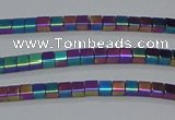 CHE603 15.5 inches 3*3mm cube plated hematite beads wholesale