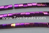 CHE604 15.5 inches 3*3mm cube plated hematite beads wholesale