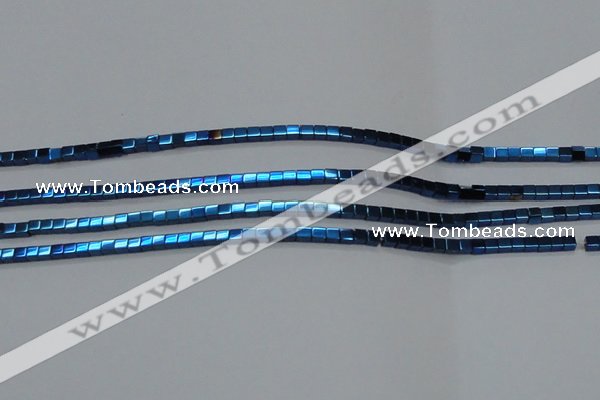 CHE605 15.5 inches 3*3mm cube plated hematite beads wholesale