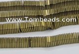 CHE619 15.5 inches 1*2*2mm square matte plated hematite beads