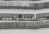 CHE632 15.5 inches 1*4*4mm square matte plated hematite beads