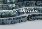 CHE636 15.5 inches 1*4*4mm square matte plated hematite beads