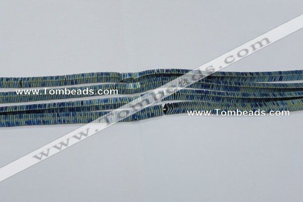 CHE636 15.5 inches 1*4*4mm square matte plated hematite beads