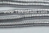 CHE640 15.5 inches 1*2mm tyre plated hematite beads wholesale