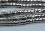 CHE641 15.5 inches 1*2mm tyre plated hematite beads wholesale