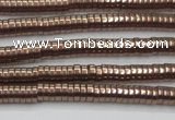 CHE643 15.5 inches 1*2mm tyre plated hematite beads wholesale
