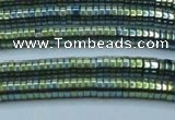 CHE645 15.5 inches 1*2mm tyre plated hematite beads wholesale