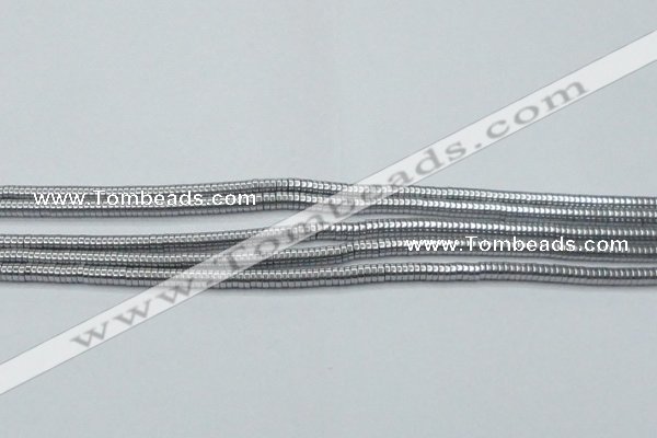 CHE650 15.5 inches 1*3mm tyre plated hematite beads wholesale