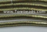 CHE652 15.5 inches 1*3mm tyre plated hematite beads wholesale