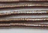 CHE653 15.5 inches 1*3mm tyre plated hematite beads wholesale