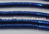 CHE654 15.5 inches 1*3mm tyre plated hematite beads wholesale