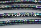 CHE656 15.5 inches 1*3mm tyre plated hematite beads wholesale