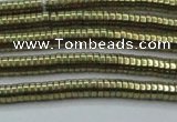 CHE662 15.5 inches 1*4mm tyre plated hematite beads wholesale