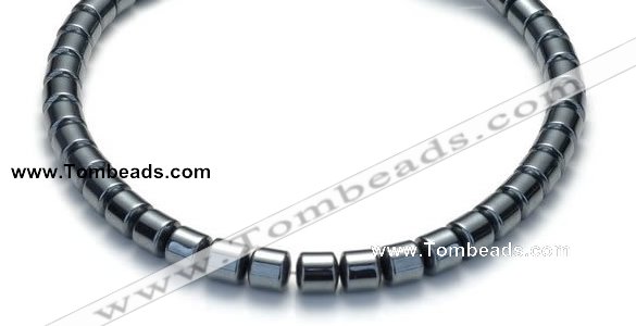 CHE67 15.5 inches 4mm column shape hematite beads Wholesale