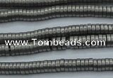 CHE670 15.5 inches 1*2mm tyre matte plated hematite beads