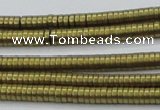 CHE671 15.5 inches 1*2mm tyre matte plated hematite beads