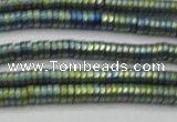 CHE683 15.5 inches 1*4mm tyre matte plated hematite beads