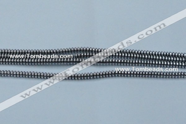 CHE727 15.5 inches 2*4mm rondelle plated hematite beads wholesale