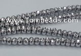 CHE731 15.5 inches 2*3mm faceted rondelle plated hematite beads