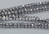 CHE732 15.5 inches 2*4mm faceted rondelle plated hematite beads