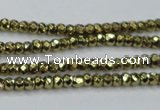 CHE736 15.5 inches 2*3mm faceted rondelle plated hematite beads