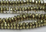 CHE739 15.5 inches 4*8mm faceted rondelle plated hematite beads