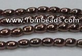 CHE741 15.5 inches 3*5mm rice plated hematite beads wholesale