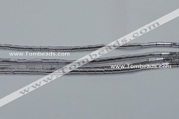 CHE748 15.5 inches 3*5mm tube plated hematite beads wholesale